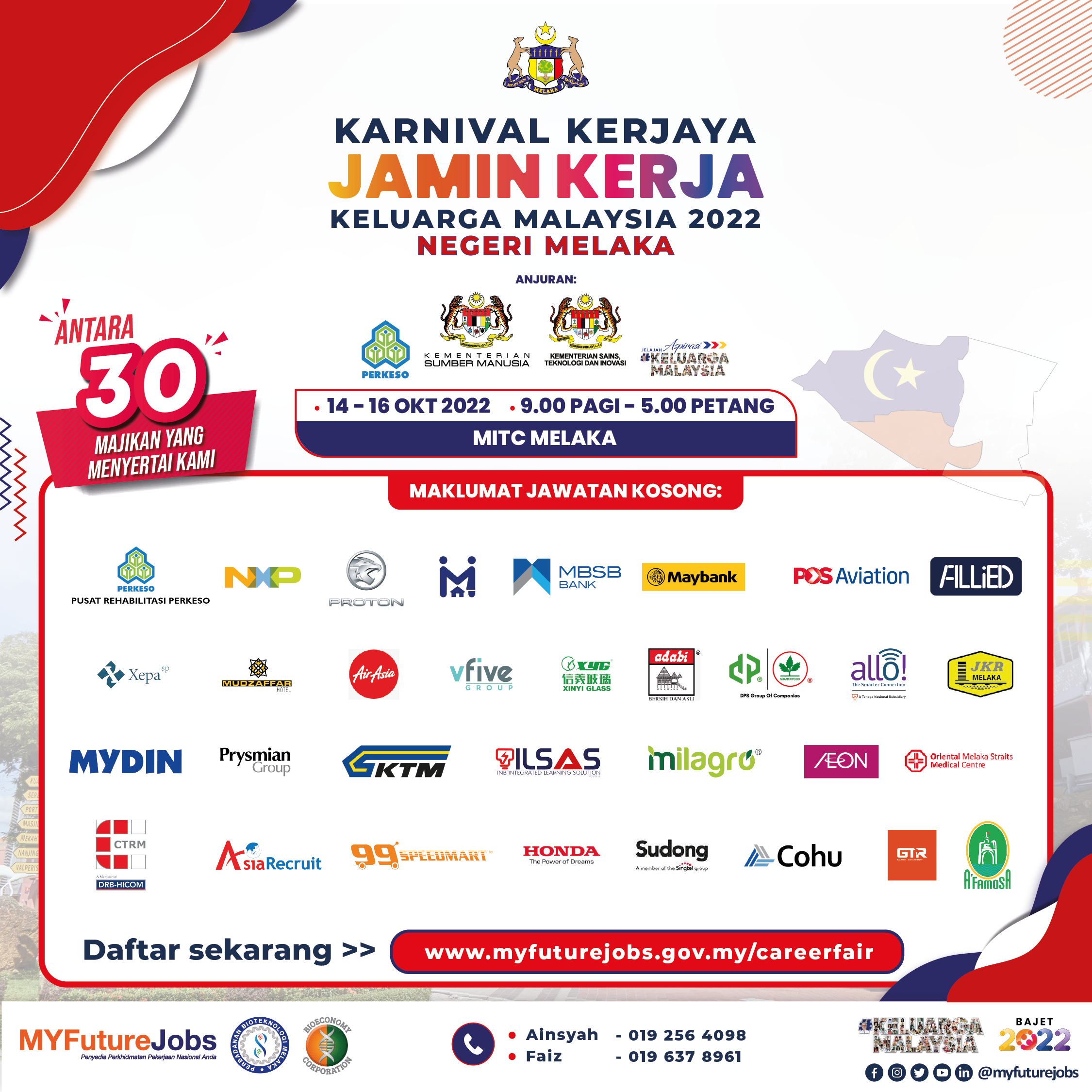 Karnival Kerjaya JaminKerja Keluarga Malaysia 2022 Negeri Melaka