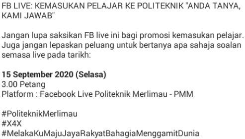 livefbmasukpoli20202