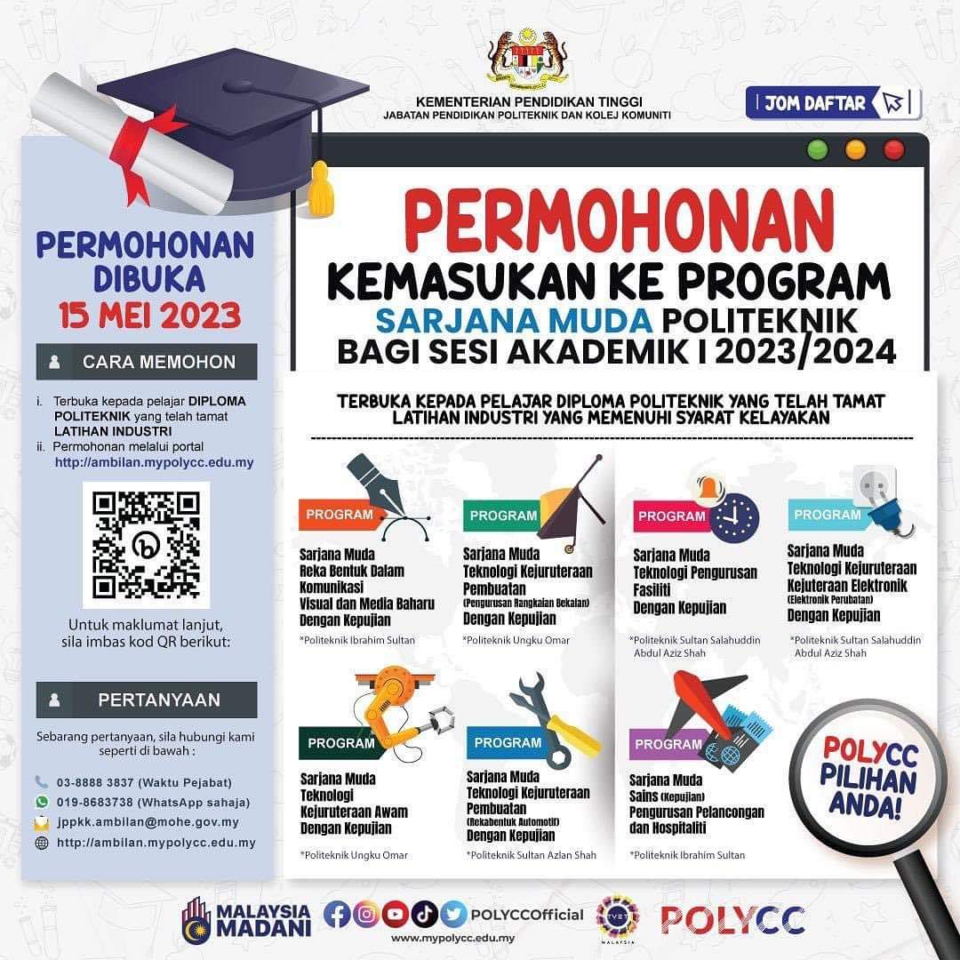 sarjana muda politeknik 2023